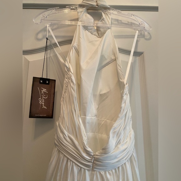 Mac Duggar Chiffon Halter Gown White - Picture 6 of 13